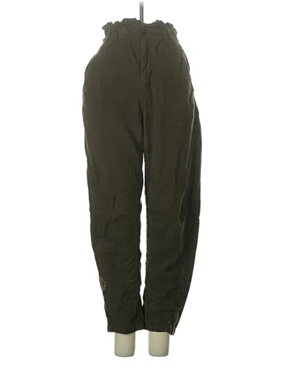 Pre-owned Zara Casual Pants In Green
