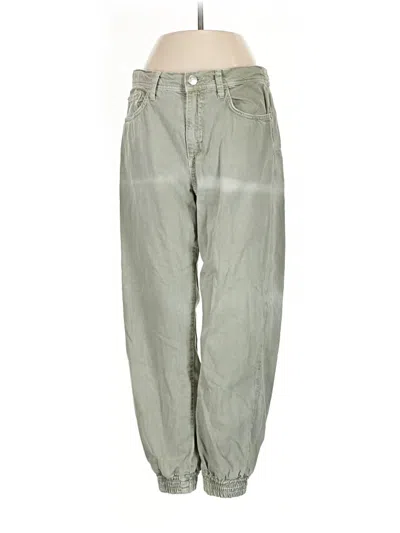 Pre-owned Zara Casual Pants In Green