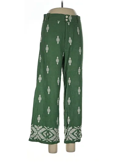 Pre-owned Zara Casual Pants In Green