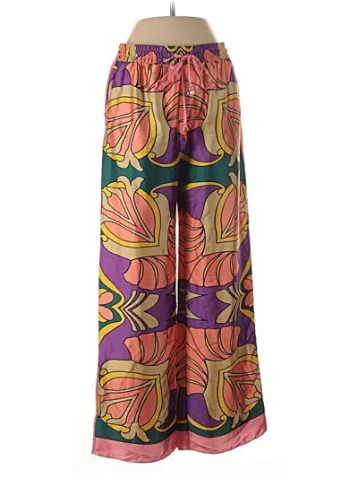 Pre-owned Zara Casual Pants In Purple