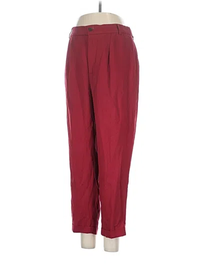 Pre-owned Zara Casual Pants In Red
