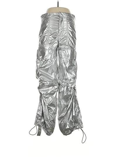 Zara Casual Pants In Silver