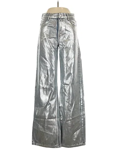 Pre-owned Zara Casual Pants In Silver