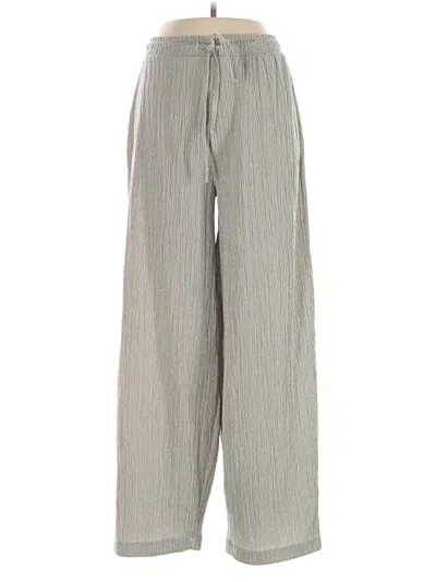 Pre-owned Zara Casual Pants In Silver