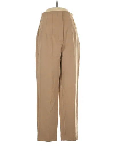 Pre-owned Zara Casual Pants In Tan