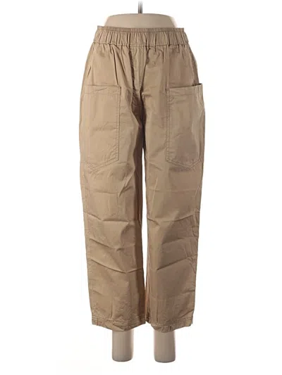 Pre-owned Zara Casual Pants In Tan