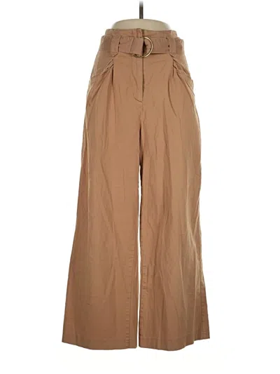 Pre-owned Zara Casual Pants In Tan