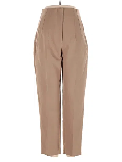 Pre-owned Zara Casual Pants In Tan