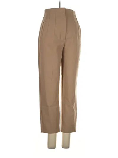 Pre-owned Zara Casual Pants In Tan