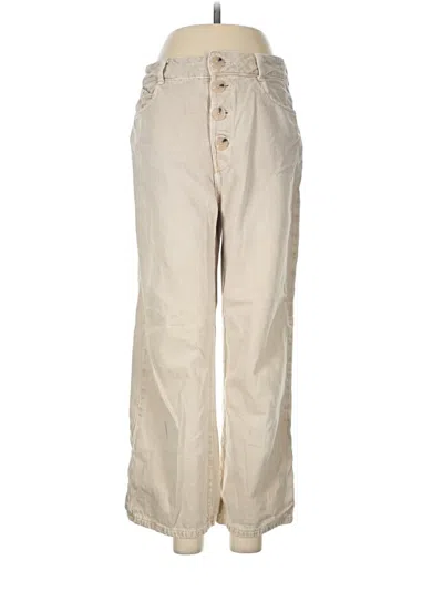 Pre-owned Zara Casual Pants In Tan