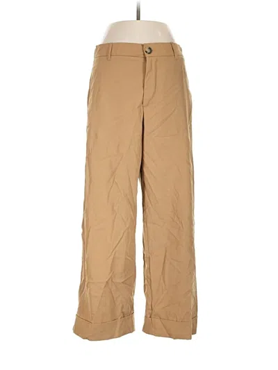 Pre-owned Zara Casual Pants In Tan