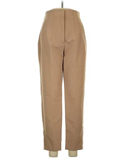 Pre-owned Zara Casual Pants In Tan