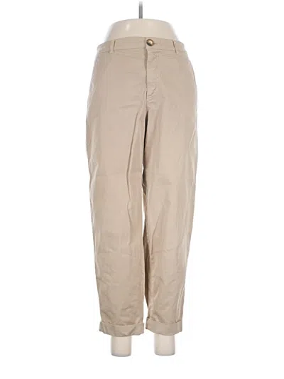 Pre-owned Zara Casual Pants In Tan