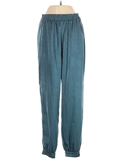 Pre-owned Zara Casual Pants In Teal