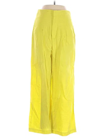 Pre-owned Zara Casual Pants In Yellow