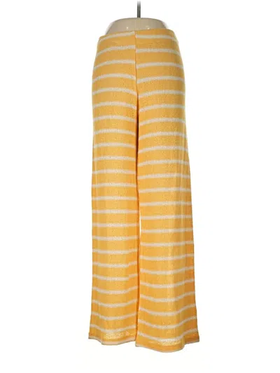 Pre-owned Zara Casual Pants In Yellow