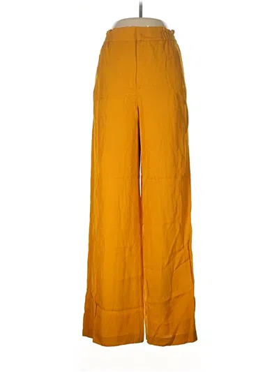 Pre-owned Zara Casual Pants In Yellow