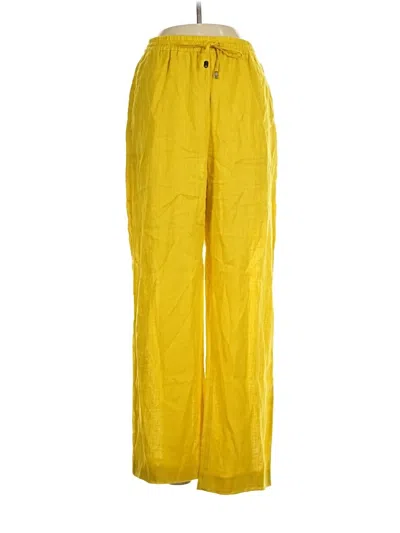 Pre-owned Zara Casual Pants In Yellow