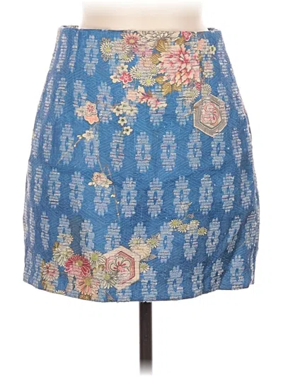 Pre-owned Zara Casual Skirt In Blue