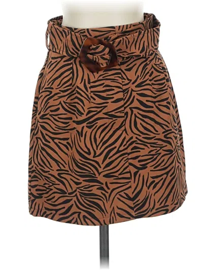 Pre-owned Zara Casual Skirt In Brown