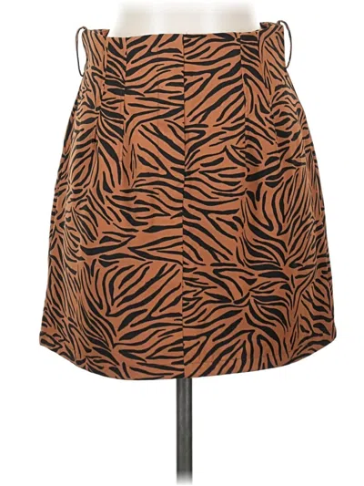 Pre-owned Zara Casual Skirt In Brown