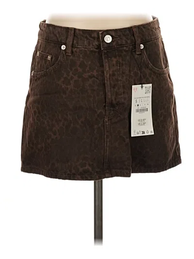 Zara Casual Skirt In Brown