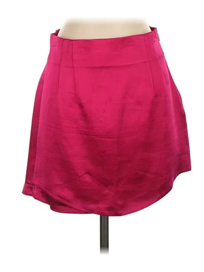 Pre-owned Zara Casual Skirt In Burgundy