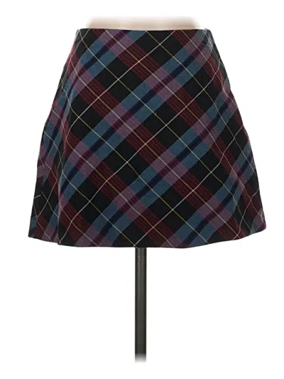 Pre-owned Zara Casual Skirt In Burgundy