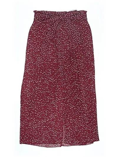 Pre-owned Zara Casual Skirt In Burgundy