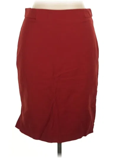 Pre-owned Zara Casual Skirt In Burgundy