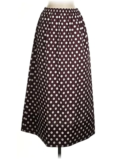 Zara Casual Skirt In Burgundy