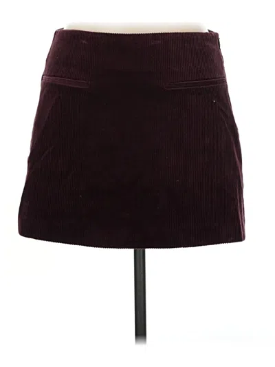 Zara Casual Skirt In Burgundy