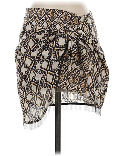 Pre-owned Zara Casual Skirt In Gold
