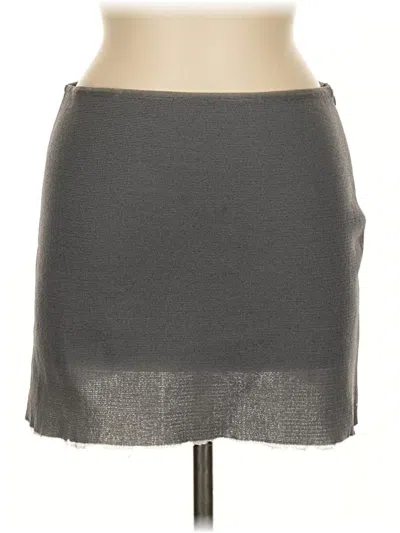 Pre-owned Zara Casual Skirt In Gray