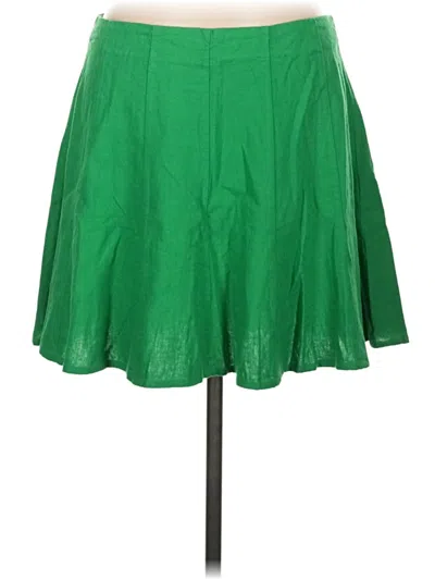 Zara Casual Skirt In Green