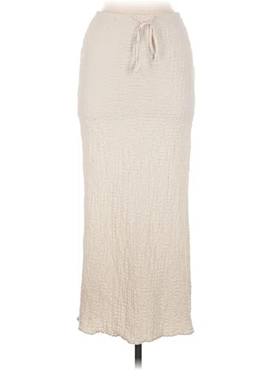 Pre-owned Zara Casual Skirt In Ivory