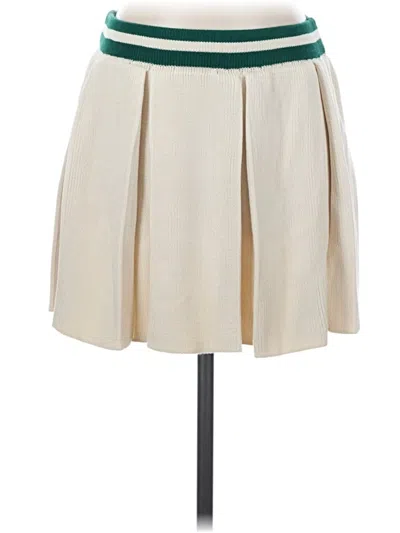 Pre-owned Zara Casual Skirt In Ivory