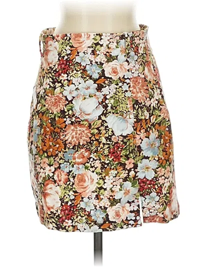 Pre-owned Zara Casual Skirt In Orange