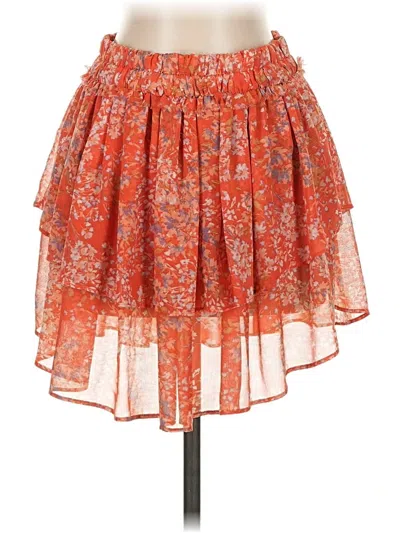 Pre-owned Zara Casual Skirt In Orange