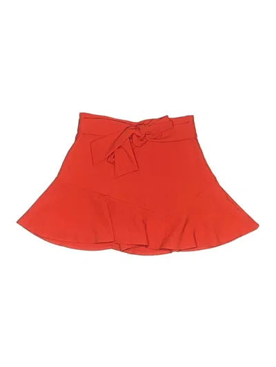 Zara Casual Skirt In Orange