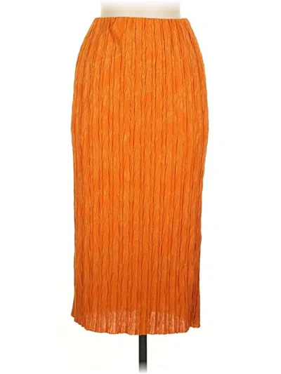 Pre-owned Zara Casual Skirt In Orange