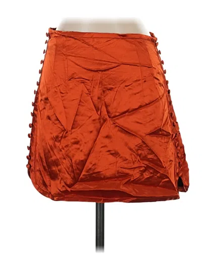 Pre-owned Zara Casual Skirt In Orange