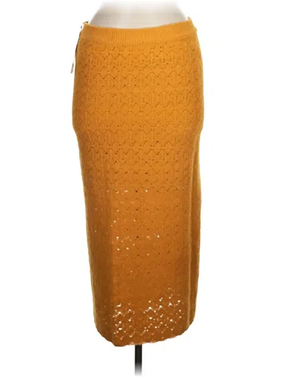 Zara Casual Skirt In Orange