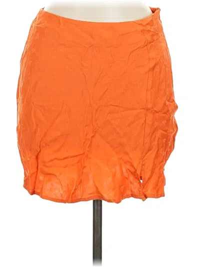 Pre-owned Zara Casual Skirt In Orange