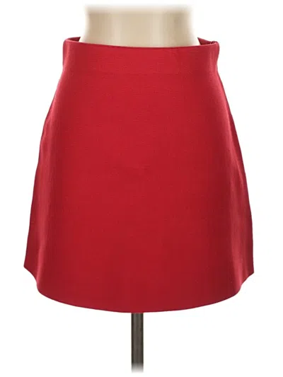 Zara Casual Skirt In Red