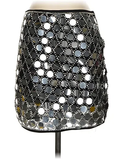 Pre-owned Zara Casual Skirt In Silver