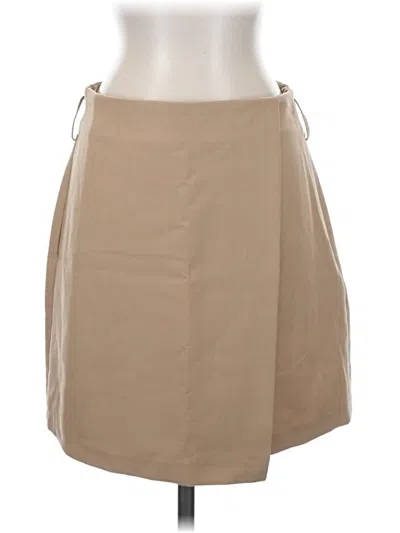 Pre-owned Zara Casual Skirt In Tan