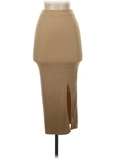 Pre-owned Zara Casual Skirt In Tan