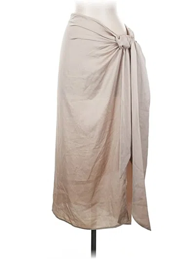 Pre-owned Zara Casual Skirt In Tan