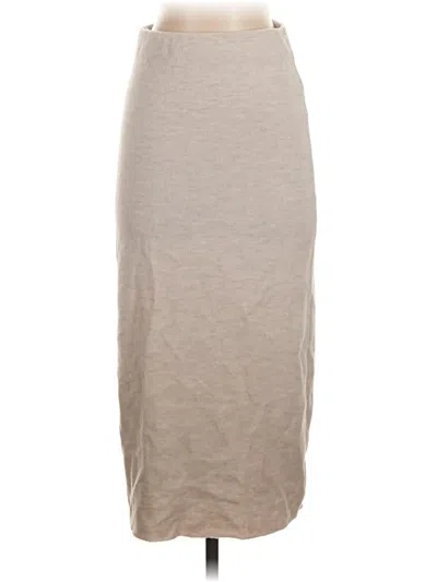 Pre-owned Zara Casual Skirt In Tan